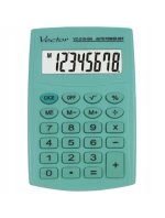 Kapesní kalkulačka Vector Kector KAV VC-210 GN, 8místná, 64x98,5 mm, světle zelená