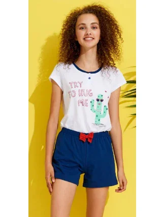 Dámské krátké pyžamo FA6712PB - Noidinotte Dámské krátké pyžamo FA6712PB - Noidinotte