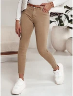 Dámské džínové kalhoty s páskem CLARET v béžové barvě FashionStreet UY2197
