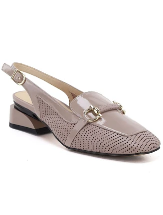 Dámské sandály z lakované kůže béžové Artiker 56C1996