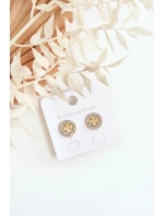 Zlaté náušnice jetel z nerezové oceli