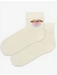 TENKÉ PONOŽKY BARVA 2-6 LET DÍVKY OFF WHITE 24-26