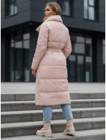 Dámský prošívaný kabát FAVI růžový FashionStreet TY3090 Dámský prošívaný kabát FAVI růžový FashionStreet TY3090