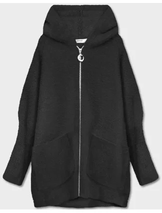 Černý přehoz přes oblečení ála alpaka s kapucí (B6007) Černý přehoz přes oblečení ála alpaka s kapucí (B6007)