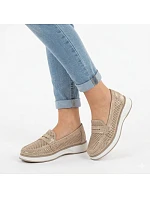 Dámská zlatá prolamovaná obuv Sergo Leone MK098H