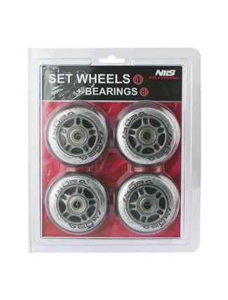 PU 70x24 82A TRANSPARENT (4 ks) + ABEC-7 (8 ks) NILS EXTREME KIT PU 70x24 82A TRANSPARENT (4 ks) + ABEC-7 (8 ks) NILS EXTREME KIT