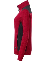 Daiber JN 861 Dámská pracovní pletená fleece bunda - Strong 02.0861 red melange/black Daiber JN 861 Dámská pracovní pletená fleece bunda - Strong 02.0861 red melange/black