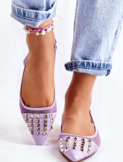 Dámské baleríny s cvočky fialove Kinley