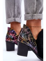 Dámské kožené boty na sloupu Maciejka 04492-99 černé