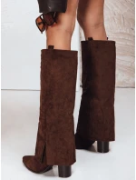 Dámské semišové kovbojské boty hnědé FashionStreet ZY1325 Dámské semišové kovbojské boty hnědé FashionStreet ZY1325