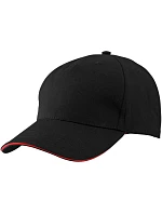 Daiber MB 6526 5 panelová sandwich kšiltovka 03.6526 black/red