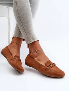 Lesklé dámské mokasíny s řetízkem Camel Aredilla