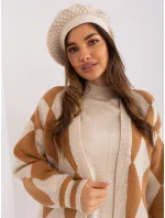 Světle béžová čepice 231605 béžová - FPrice Světle béžová čepice 231605 béžová - FPrice