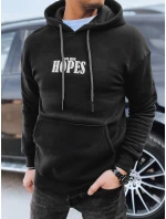 Pánská mikina s potiskem černá FashionStreet BX5662 Pánská mikina s potiskem černá FashionStreet BX5662