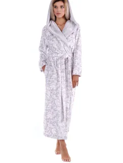 Dámský župan Flora s kapucí 3956 9103 dove grey - Vestis