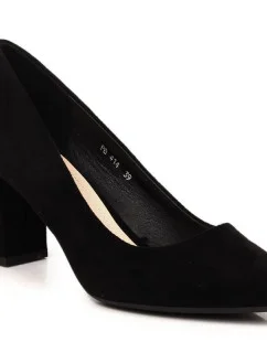 Sergio Leone W SK403A černé semišové lodičky na jehlovém podpatku