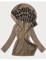 Tenká béžová dámská bunda s ozdobnou podšívkou J Style (16M9252-62) Tenká béžová dámská bunda s ozdobnou podšívkou J Style (16M9252-62)