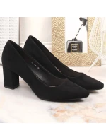 Sergio Leone W SK403A černé semišové lodičky na jehlovém podpatku Sergio Leone W SK403A černé semišové lodičky na jehlovém podpatku