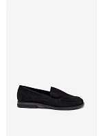 Dámské mokasíny a loafers z ekokoženého semiše černé Laisie Dámské mokasíny a loafers z ekokoženého semiše černé Laisie