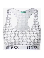 Sportovní bralette podprsenka - O1GC04JR06B - FF91 - Černo/bílá - Guess