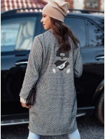 Dámský oversize kabát TEDDSTYLE černý FashionStreet NY0725 Dámský oversize kabát TEDDSTYLE černý FashionStreet NY0725