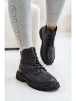Zateplené botky workery dámské OO274A126 černé