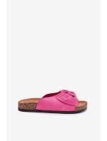 Dámské Sandály Na Korkové Podešvi S Mašlí Fuchsie Seressa