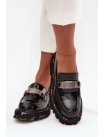 Dámské mokasiny z lakované kůže Artiker 57C0070 Černé