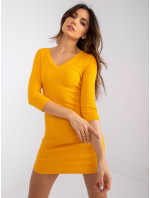 Zářivě oranžové pruhované šaty od Danielle RUE PARIS