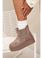 Dámské sněhule s elastickou vsadkou Kiora – khaki