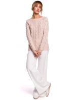 Svetr s výstřihem Bateau M511 šedý - Moe Svetr s výstřihem Bateau M511 šedý - Moe