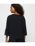 Dámský pyžamový top Aura Spotlight Top - BLACK - černý 0004 - TRIUMPH Dámský pyžamový top Aura Spotlight Top - BLACK - černý 0004 - TRIUMPH