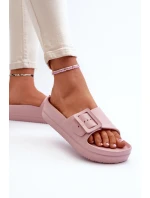 Dámské Pěnové Žabky Na Platformě S Sponou Big Star NN274A663 Růžové Dámské Pěnové Žabky Na Platformě S Sponou Big Star NN274A663 Růžové