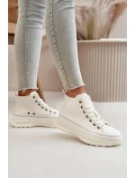 Dámské Tenisky Na Platformě Eko Kůže Big Star OO274064 Bílé