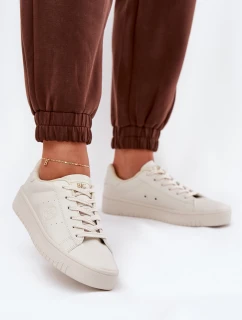 Nízké Dámské Tenisky Z Eko Kůže Big Star NN274578 Béžové