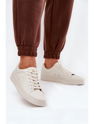 Nízké Dámské Tenisky Z Eko Kůže Big Star NN274578 Béžové Nízké Dámské Tenisky Z Eko Kůže Big Star NN274578 Béžové