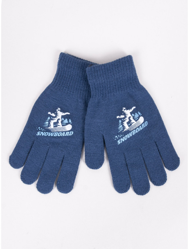 Chlapecké pětiprsté rukavice Yoclub RED-0012C-AA5A-013 Blue