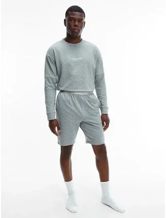 Pánské kraťasy na spaní NM2271E - P7A Šedá - Calvin Klein Pánské kraťasy na spaní NM2271E - P7A Šedá - Calvin Klein