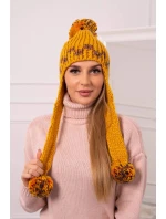 Dámská ušanka Nadia K321 hořčicová - Oliwier Dámská ušanka Nadia K321 hořčicová - Oliwier
