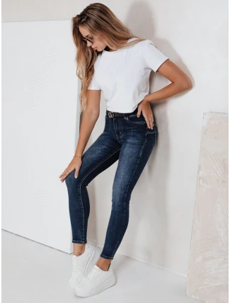 Dámské skinny džíny námořnická modř FashionStreet UY2789