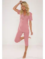 Dámské pyžamo De Lafense 642 Noela kr/r S-2XL