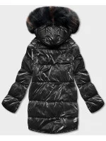 Černo-hnědá oboustranná oversize bunda (h-1088-01)