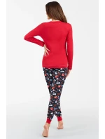 Italská móda Makala long length sp. barva:červená/potisk