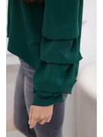 Španělská halenka s ozdobnými rukávy tmavě zelená Španělská halenka s ozdobnými rukávy tmavě zelená