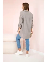 Bavlněná mušelínová košile oversize Fango