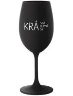 KRÁSNA KRÁĽOVNÁ KRÁSY - čierny pohár na víno 350 ml KRÁSNA KRÁĽOVNÁ KRÁSY - čierny pohár na víno 350 ml