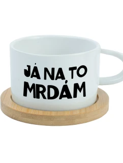 JÁ NA TO MRDÁM - bílý hrníček makronka 200 ml