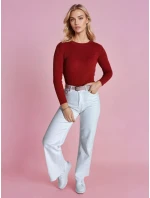 AURINA dámský svetr červený FashionStreet MY1389 AURINA dámský svetr červený FashionStreet MY1389