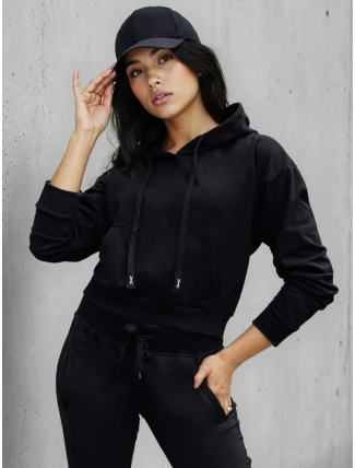 Dámská mikina s kapucí černá FashionStreet BY1535