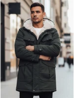 Pánská zimní bunda parka s kapucí zelená FashionStreet TX4961z